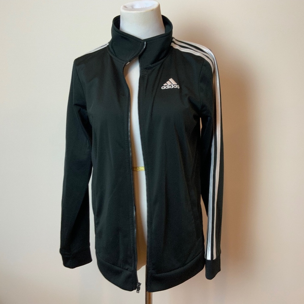 Unisex kids Adidas classic zip up size L 14/16